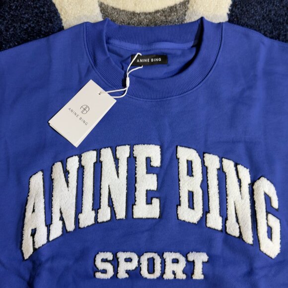 Anine Bing Sport Blue Sweater Womens Medium - Picture 2 of 5